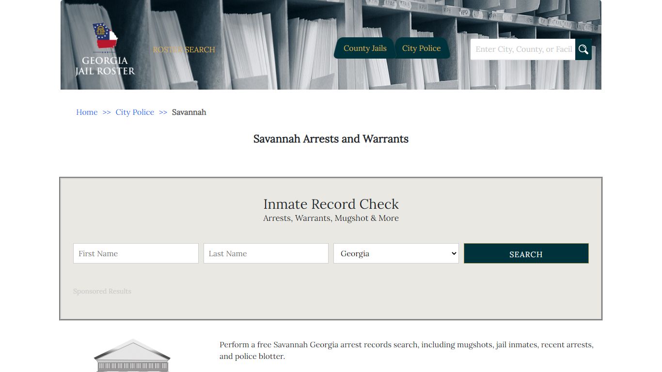 Savannah Arrests and Warrants | Georgia Jail Inmate Search